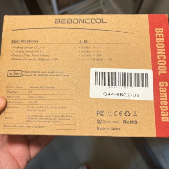 Beboncool Gamepad Wireless NS Controller Model No F1 - Picture 8 of 9